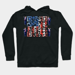 Funny Qr He's Back President Trump Code Hoodie